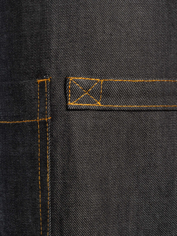 Denim Latzsch&uuml;rze lang KOPENHAGEN, black