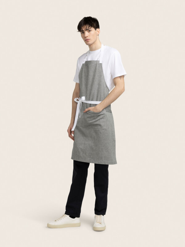 long bib apron, SALZ&amp;PFEFFER grey melange