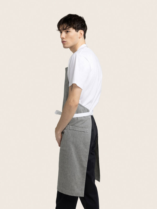 long bib apron, SALZ&amp;PFEFFER grey melange