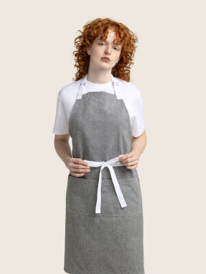 long bib apron, SALZ&PFEFFER grey melange