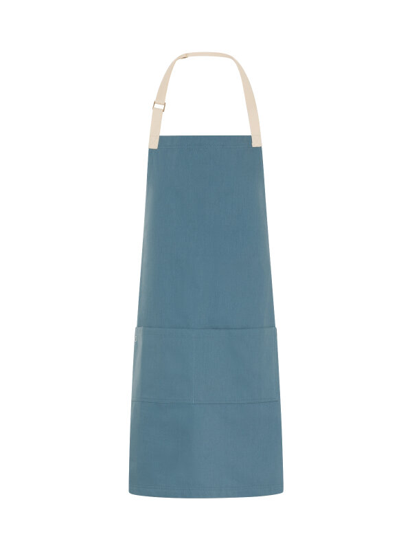long bib, OVEN, pigeon blue