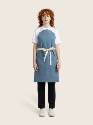 long bib, OVEN, pigeon blue
