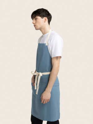 long bib, OVEN, pigeon blue