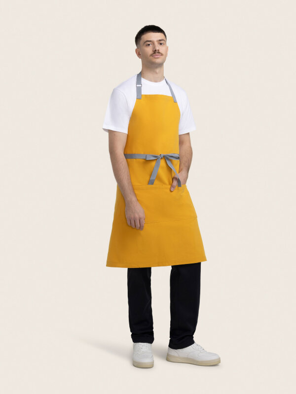 long bib, OVEN, saffron