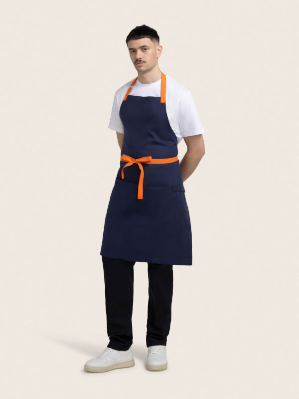 long bib apron, OVEN, vitelotte
