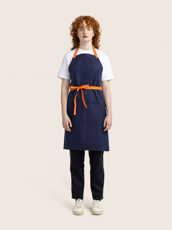 long bib apron, OVEN, vitelotte