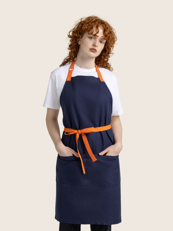 long bib apron, OVEN, vitelotte