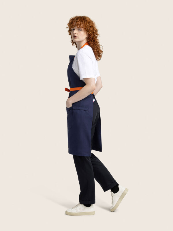 long bib apron, OVEN, vitelotte