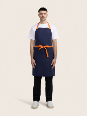 long bib apron, OVEN, vitelotte