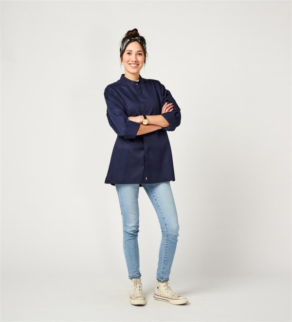 Chefs jacket long sleeve RAY, navy XS