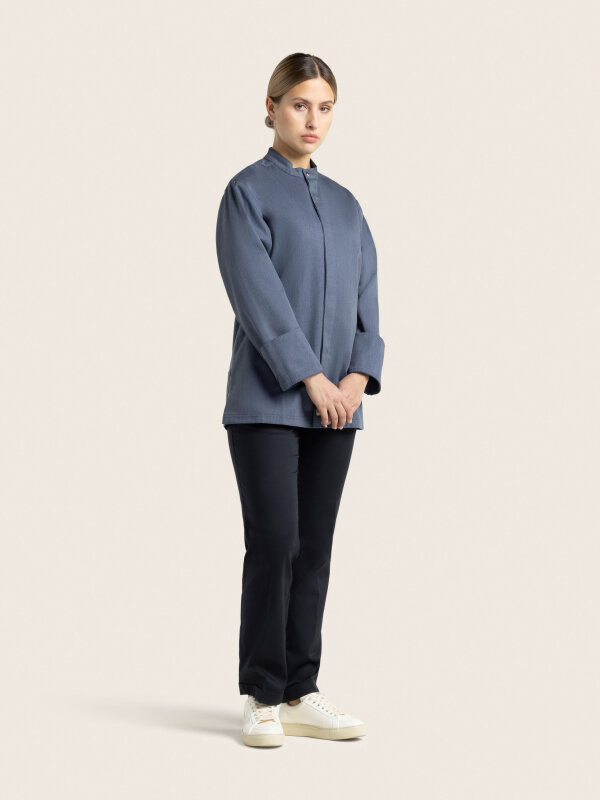 Chefs jacket long sleeve RAY 2.0, denim look M