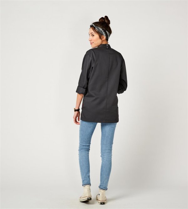Chefs jacket long sleeve RAY 2.0, anthracite L