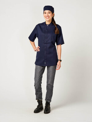 short sleeve chefs jacket OYSTER, navy M