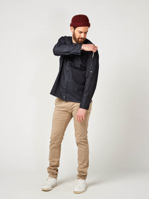 denim long sleeve chefs jacket MILANO, denim blue M