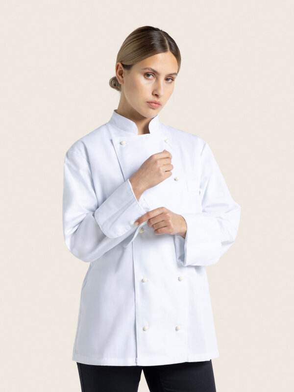 long sleeve chefs jacket, RUBANO white XS