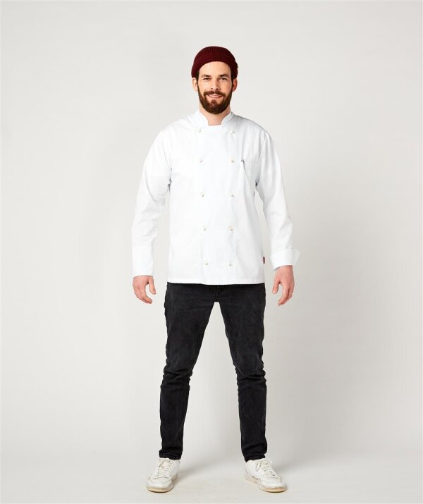 long sleeve chefs jacket, RUBANO white 2XL