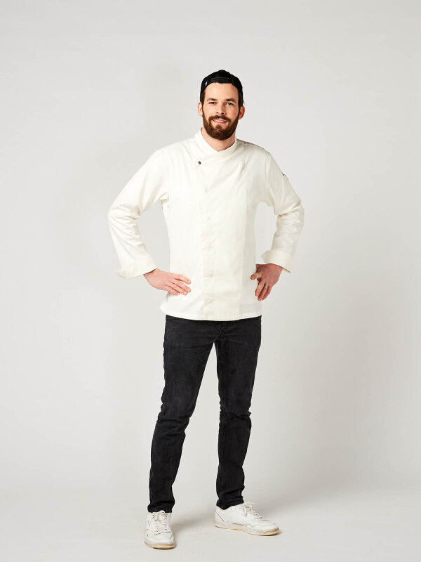 long sleeve chefs jacket men, HAIFA natural M