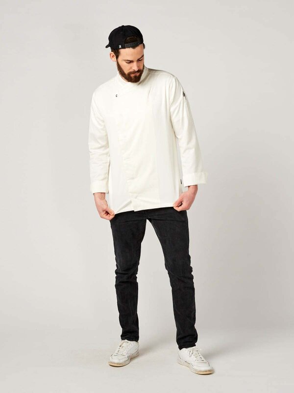 long sleeve chefs jacket men, HAIFA natural M