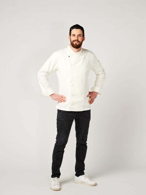 long sleeve chefs jacket men, HAIFA natural M