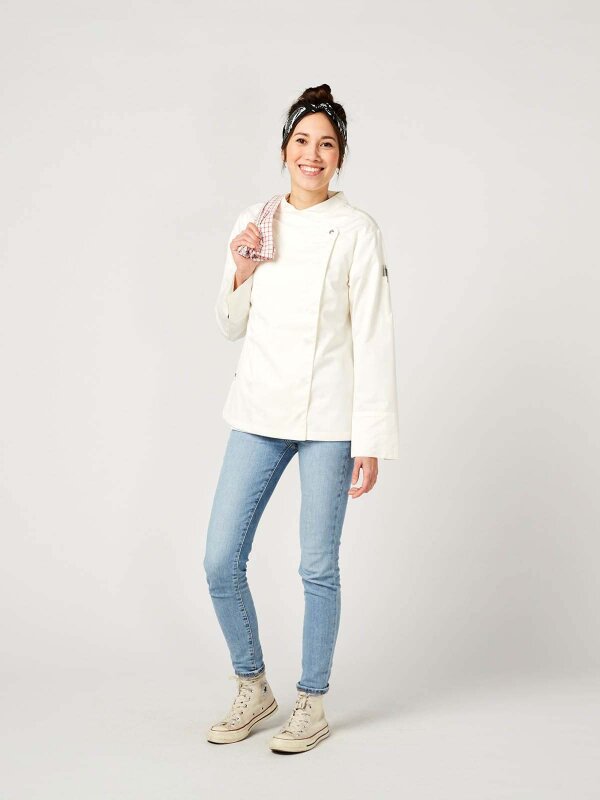 womens long sleeve chefs jacket, JAFFA natural M