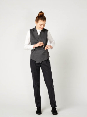 womens waistcoat, GERA anthracite M