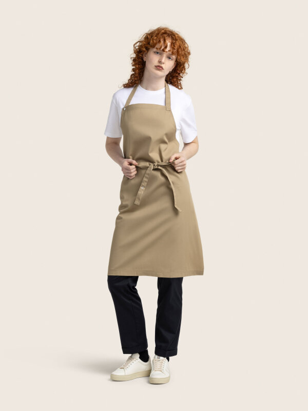 long bib apron, OSCAR, ginger