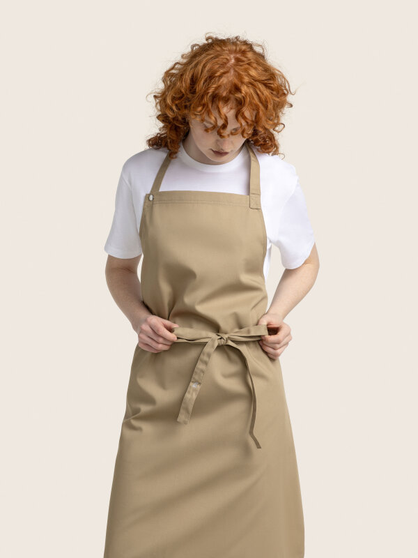 long bib apron, OSCAR, ginger