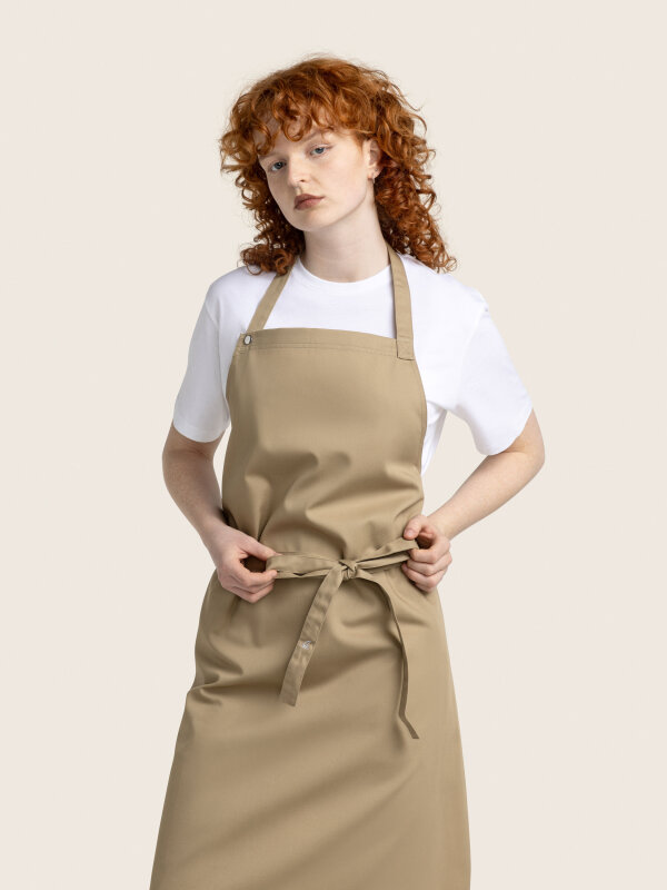 long bib apron, OSCAR, ginger