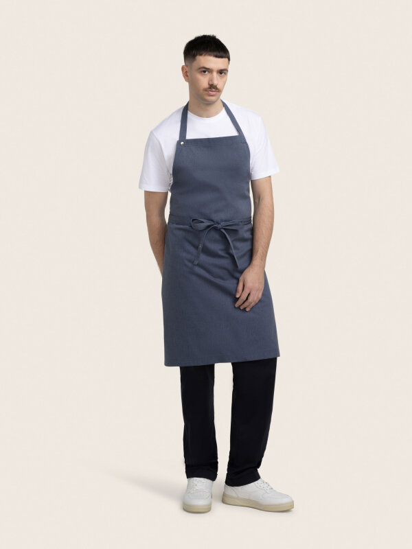 long bib apron, OSCAR, denim look