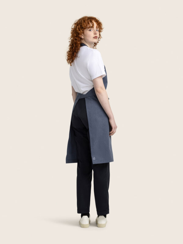 long bib apron, OSCAR, denim look