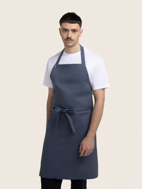 long bib apron, OSCAR, denim look